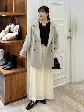 「アイテム（ローファー）」を使った、mariさん（レディース・159cm・30代）の冬コーディネート