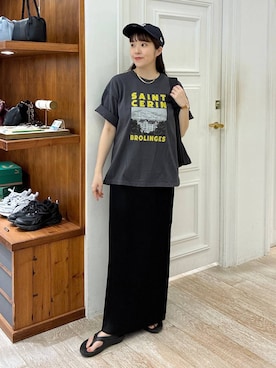 「アイテム（キャップ）」を使った、mariさん（レディース・159cm・30代）の夏コーディネート