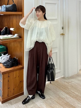 「アイテム（ローファー）」を使った、mariさん（レディース・159cm・30代）の夏コーディネート