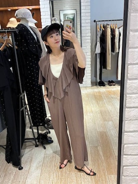 「アイテム（つなぎ/オールインワン）」を使った、mariさん（レディース・159cm・30代）の夏コーディネート