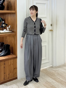 「A part by（アパートバイ）のワンショルカナグツキバッグ（ハンドバッグ）」を使った、mariさん（レディース・159cm）の秋コーディネート