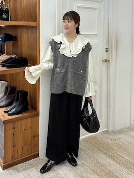 「アイテム（バレッタ/ヘアクリップ）」を使った、mariさん（レディース・159cm・30代）の秋コーディネート