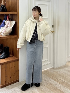 「アイテム（スリッポン）」を使った、mariさん（レディース・159cm・30代）の秋コーディネート