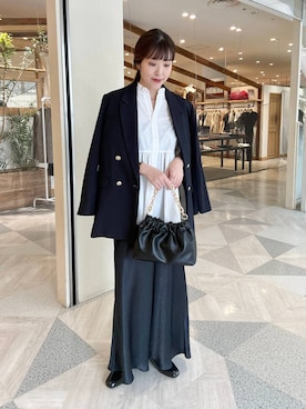 「アイテム（バレッタ/ヘアクリップ）」を使った、mariさん（レディース・159cm・30代）の秋コーディネート