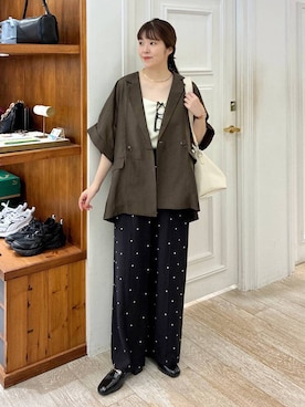 「アイテム（ローファー）」を使った、mariさん（レディース・159cm・30代）の夏コーディネート