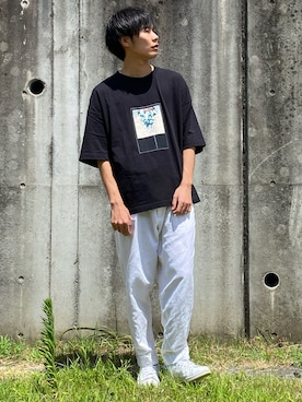 「アイテム（その他、グリーン系）」を使った、ともきさん（メンズ・170cm）の夏コーディネート