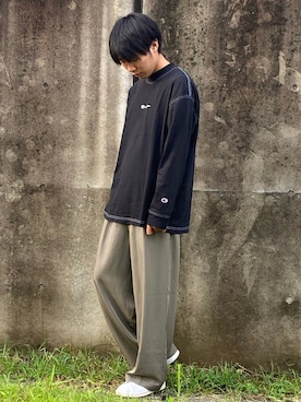 「アイテム（その他、グリーン系）」を使った、ともきさん（メンズ・170cm）の夏コーディネート