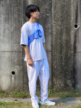 「アイテム（その他、グリーン系）」を使った、ともきさん（メンズ・170cm）の夏コーディネート