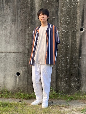 「アイテム（その他、グリーン系）」を使った、ともきさん（メンズ・170cm）の夏コーディネート