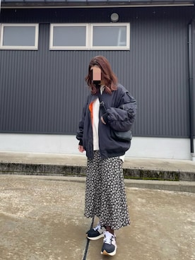 「CIAOPANIC TYPY（チャオパニックティピー）のアイテム（MA-1）」を使った、soraさん（レディース・158cm）の冬コーディネート