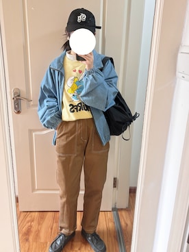 「Right-on（ライトオン）のアイテム（スウェット）」を使った、yiigogoさん（レディース・161cm）の冬コーディネート