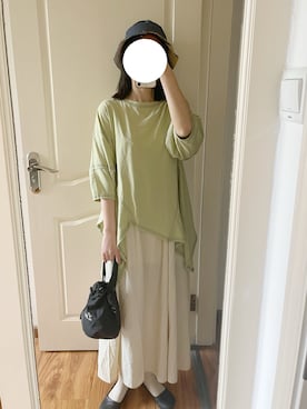 「OSMOSIS（オズモーシス）のアイテム」を使った、yiigogoさん（レディース・161cm）の夏コーディネート