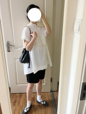 「WEGO（ウィゴー）のWEGO/チノショートパンツ（チノパンツ）」を使った、yiigogoさん（レディース・161cm）の夏コーディネート
