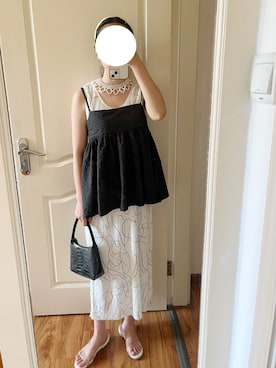 「LIAN（リアン）のアイテム（キャミソール）」を使った、yiigogoさん（レディース・161cm）の夏コーディネート