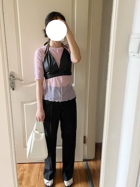 「JEANASIS（ジーナシス）のアイテム（その他トップス）」を使った、yiigogoさん（レディース・161cm）の春コーディネート