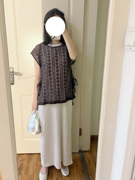「feepur（フェピュール）のアイテム（ワンピース/ドレス）」を使った、yiigogoさん（レディース・161cm）の夏コーディネート
