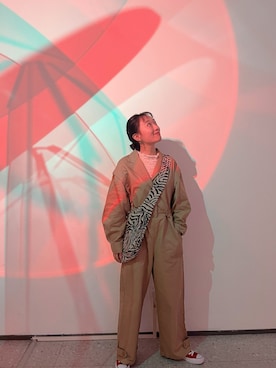 「w closet（ダブルクローゼット）のアイテム（つなぎ/オールインワン）」を使った、yiigogoさん（レディース・161cm）の秋コーディネート