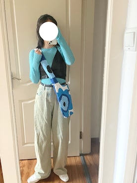 「JEANASIS（ジーナシス）のアイテム（その他トップス）」を使った、yiigogoさん（レディース・161cm）の夏コーディネート