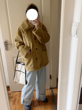 「CIAOPANIC（チャオパニック）のアイテム（その他アウター）」を使った、yiigogoさん（レディース・161cm）の冬コーディネート