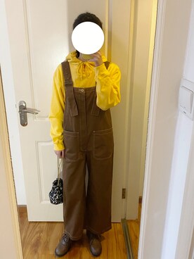 「UNIVERSAL OVERALL（ユニバーサルオーバーオール）のアイテム（サロペット/オーバーオール）」を使った、yiigogoさん（レディース・161cm）の春コーディネート