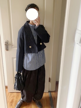 「w closet（ダブルクローゼット）のアイテム（ジャケット/アウター）」を使った、yiigogoさん（レディース・161cm）の春コーディネート