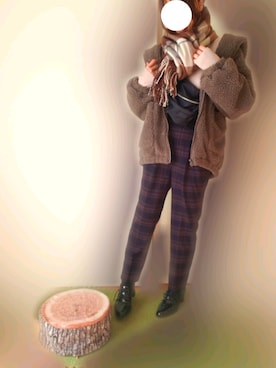 「coca（coca）（コカ）のアイテム（ブルゾン）」を使った、HaRuさん（レディース・157cm）の秋コーディネート