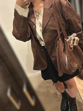「Kastane（カスタネ）のアイテム（テーラードジャケット）」を使った、はなさん（レディース・155cm）の秋コーディネート