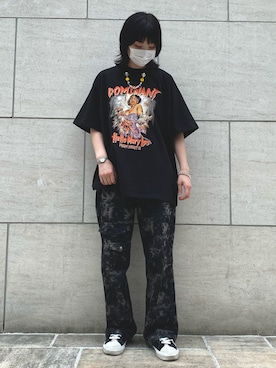 RENAさんの「Ctr1/コントロール/BLEACH WIDE DENIMPANTS/ブリーチワイドデニムパンツ」を使ったコーディネート