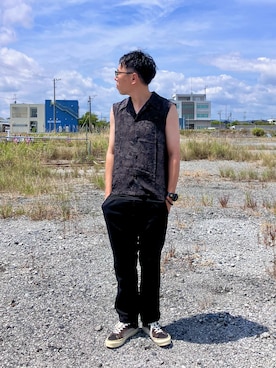 「NUMBER (N)INE（ナンバーナイン）のアイテム」を使った、Heroさん（メンズ・173cm）の夏コーディネート