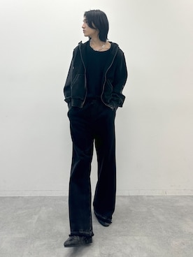 「HARE（ハレ）のアイテム（スウェットパンツ）」を使った、れいやさん（メンズ・179cm）の夏コーディネート