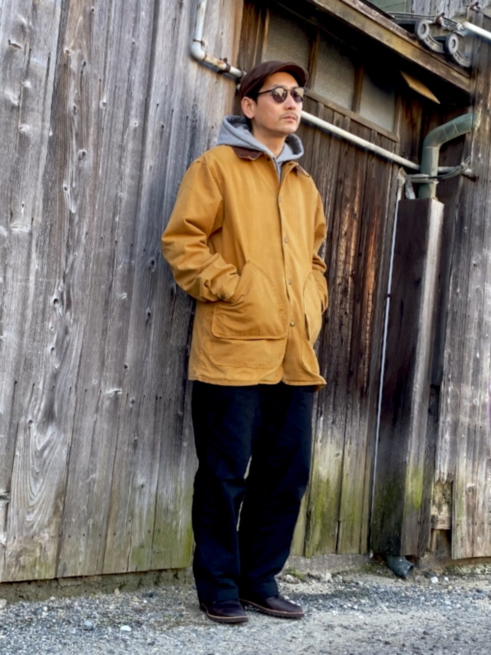 WOOLRICHのカバーオールを使った「ハンティングジャケット」の
