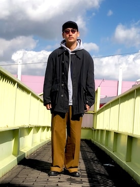 「neonsign」｜「アイテム（ミリタリージャケット）」を使った、masaさん（メンズ・176cm）の秋コーディネート