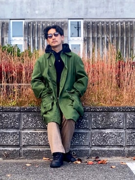 「アイテム（ミリタリージャケット）」を使った、masaさん（メンズ・176cm）の秋コーディネート