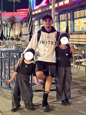 「DRKSHDW by RICK OWENS（ダークシャドウ バイ リックオウエンス）のアイテム」を使った、Mojaさん（メンズ・166cm）の夏コーディネート
