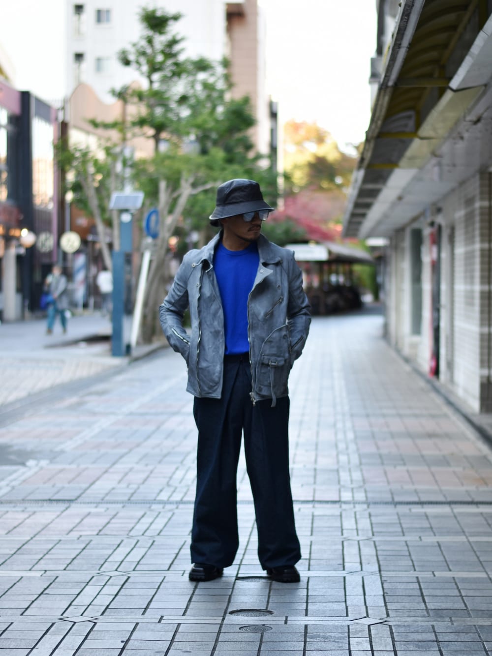 incarnationのライダースジャケット（グレー系）を使った人気