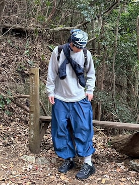 「アイテム（バンダナ/スカーフ）」を使った、こんにちはさん（メンズ・190cm）の冬コーディネート