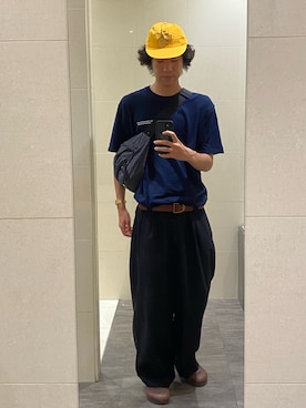 「アイテム（シューズ）」を使った、mudaiさん（メンズ・190cm）の秋コーディネート