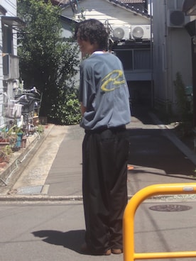 「アイテム（Tシャツ/カットソー）」を使った、mudaiさん（メンズ・190cm）の夏コーディネート