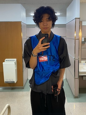 「アイテム（トップス）」を使った、mudaiさん（メンズ・190cm）の夏コーディネート