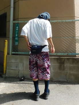 「アイテム（キャップ）」を使った、mudaiさん（メンズ・190cm）の夏コーディネート
