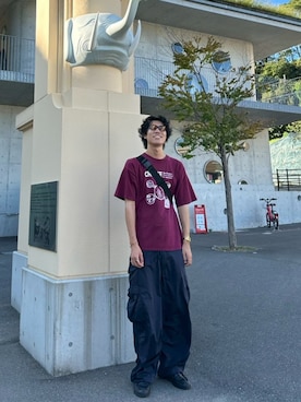 「アイテム（ファッション雑貨）」を使った、🫵さん（メンズ・190cm）の秋コーディネート
