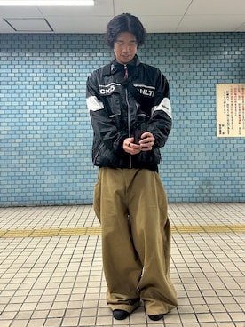 「アイテム（パンツ）」を使った、こんにちはさん（メンズ・190cm）の冬コーディネート