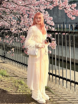 「花見」｜Janice ౨ৎさん（レディース・170cm）の春コーディネート