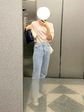 「SONA（ソナ）のアイテム（デニムパンツ）」を使った、미하　ミハさん（レディース・161cm）の夏コーディネート
