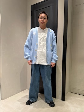 「アイテム（カーディガン/ボレロ）」を使った、tenkuluさん（メンズ・174cm）の秋コーディネート