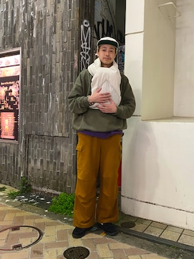 「ABU GARCIA（アブ・ガルシア）のアイテム（スウェット）」を使った、tenkuluさん（メンズ・174cm）の秋コーディネート