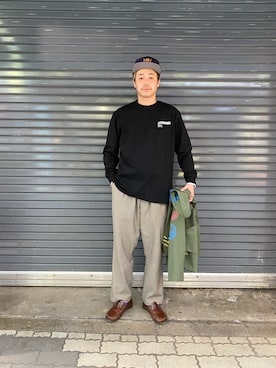 「CAL O LINE（キャルオーライン）のアイテム（ブルゾン）」を使った、tenkuluさん（メンズ・174cm）の冬コーディネート