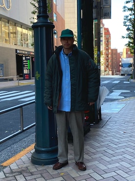 「WILD THINGS（ワイルドシングス）のアイテム（ダウンジャケット/コート）」を使った、tenkuluさん（メンズ・174cm）の冬コーディネート