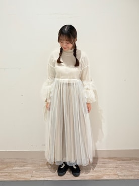 「チュールワンピ」｜kotoさん（レディース・157cm）の秋コーディネート