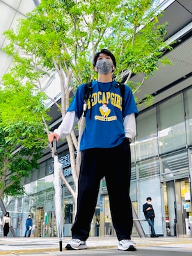 「improves（インプローブス）のアイテム（トップス）」を使った、かぞぞう☺︎🐘さん（メンズ・169cm）の春コーディネート
